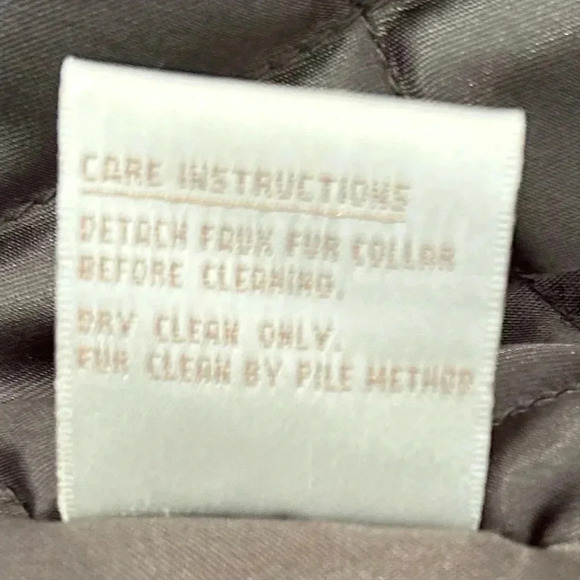 VTG 90s Jones New York Coat Size M Zip Cut Faux Fur Collar Waist Cinch Pockets - Picture 17 of 17